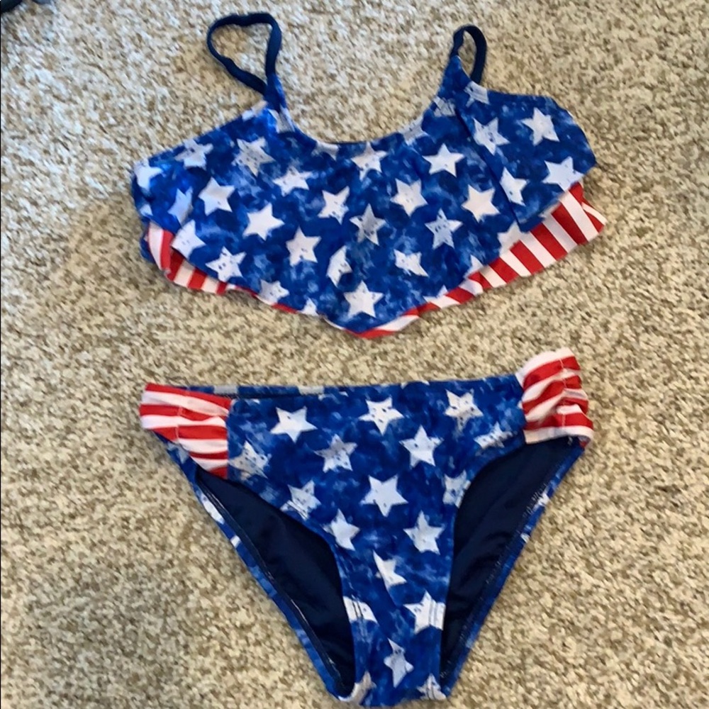 Justice Sz 10 2-piece swim suit